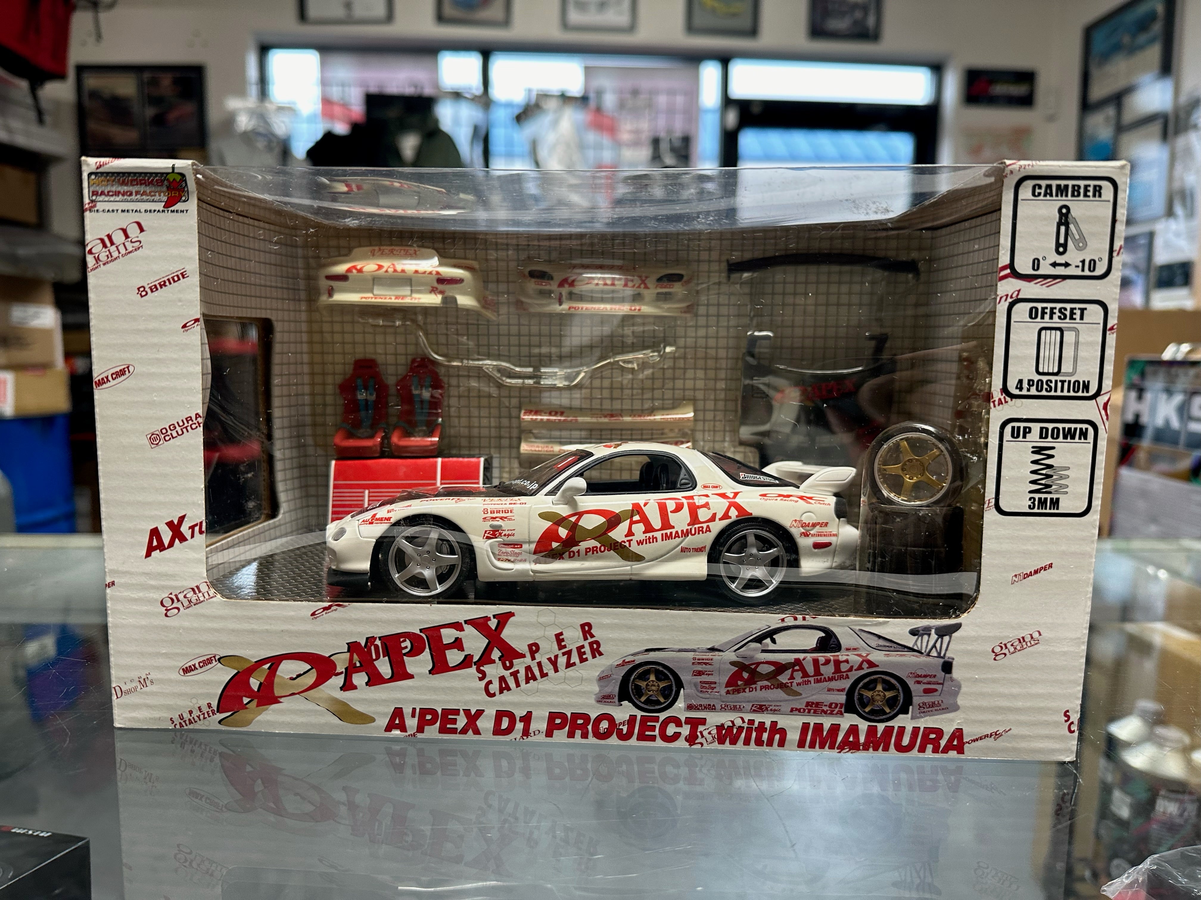 A'PEXi - RX-7 FD3S APEX D1GP Project - AUTO PRO SHOP 1/24 Scale Die Cast  Metal