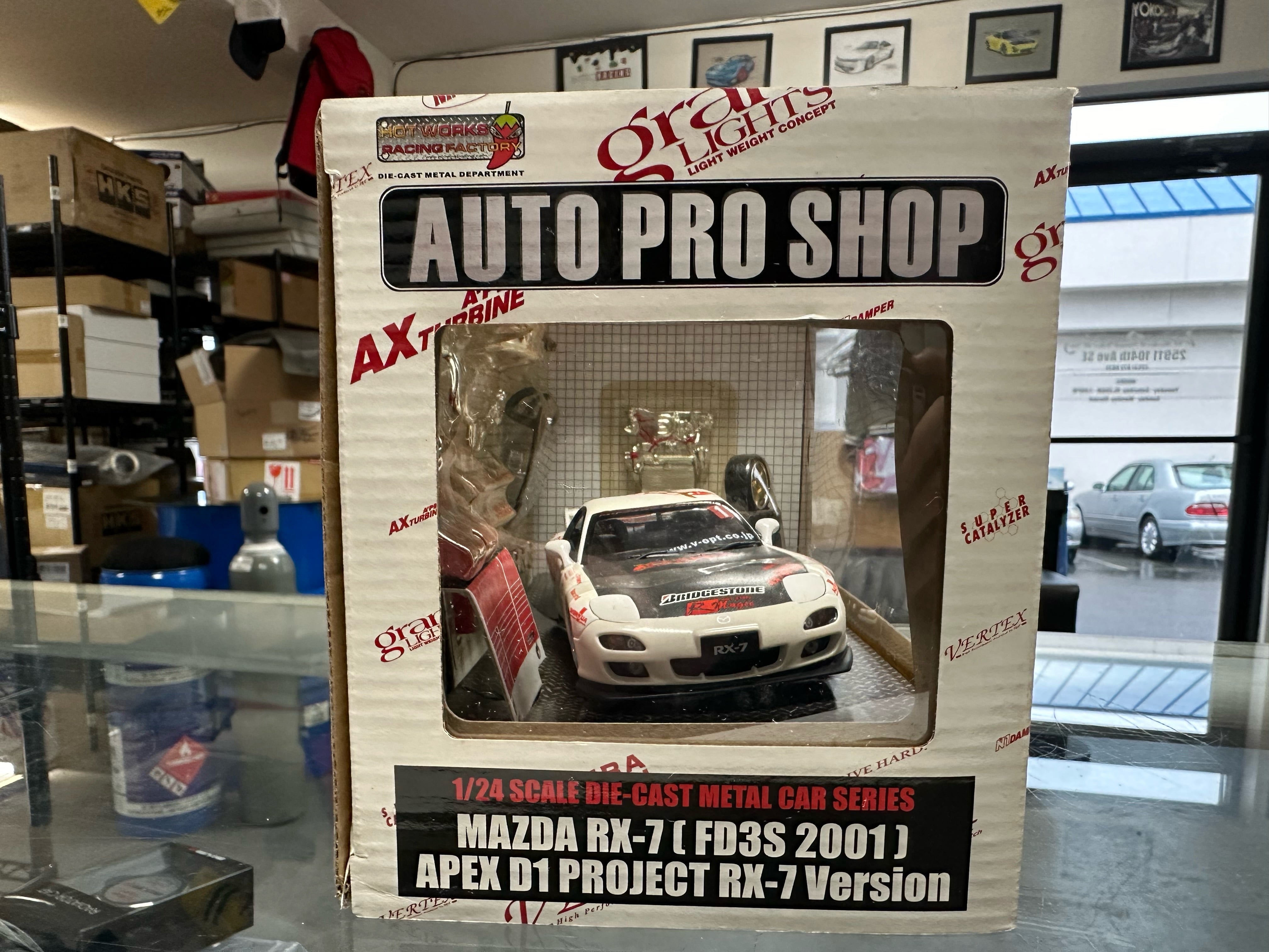 A'PEXi - RX-7 FD3S APEX D1GP Project - AUTO PRO SHOP 1/24 Scale Die Cast  Metal